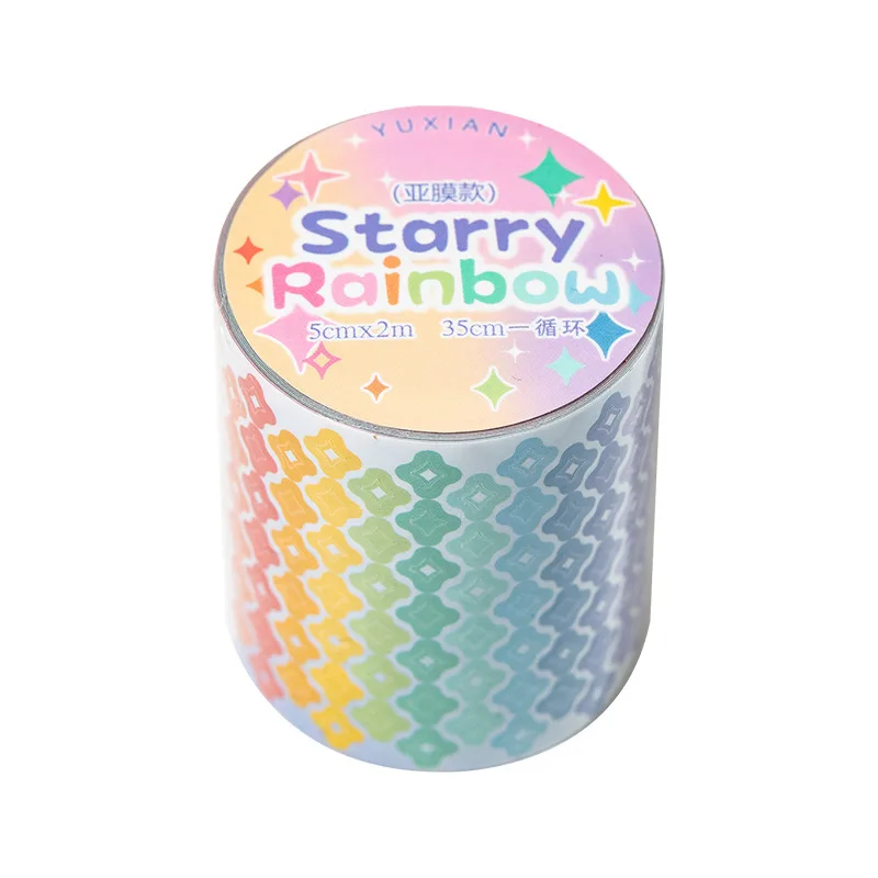 1 لفة ضوء النجوم التجوال شريط مزخرف سجل القصاصات الكولاج الديكور هدية التعبئة والتغليف Diy بها بنفسك الشريط اليدوية #6