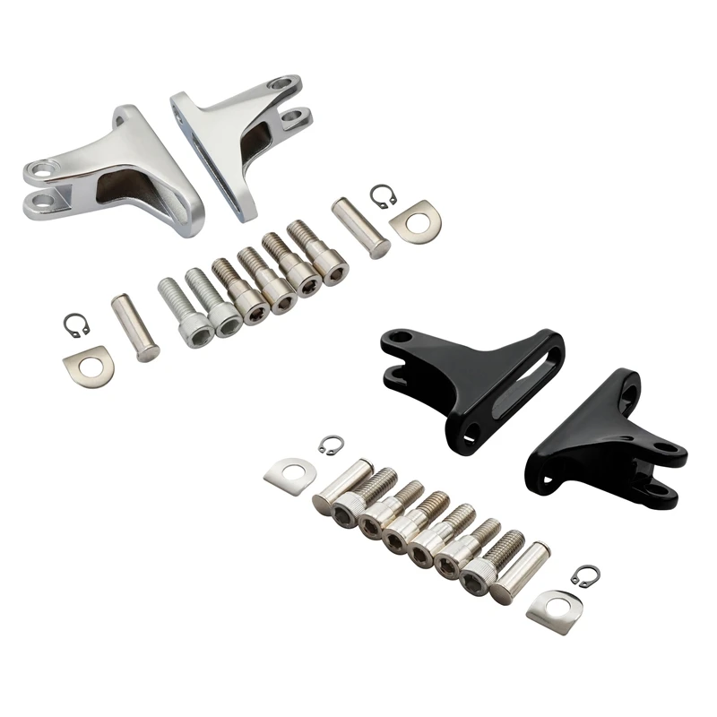 1Pair Footboard Mount Kit For  Electra Glide Classic FLHTC 93-Later Touring Rear Passenger Mini Foot Peg