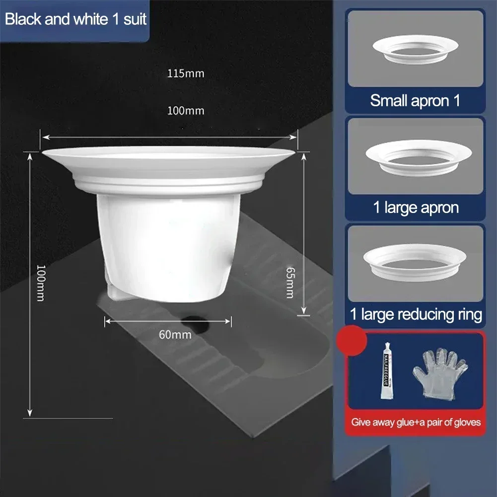 Squatting Toilet Odor Plug Squatting Pan Anti-smell Plug Plastic Anti-blocking Cover Squatting Smell Squat Pans Accessory