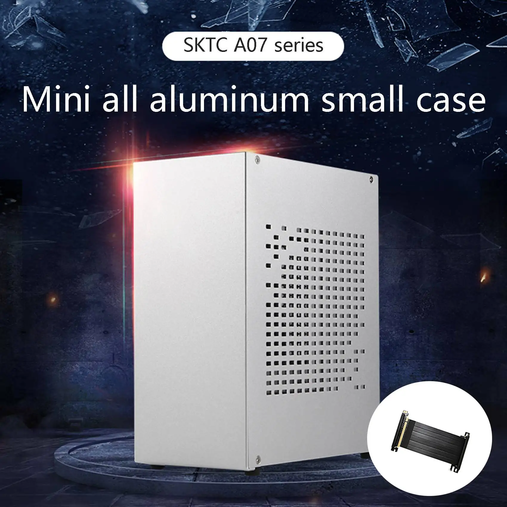 

Компьютер A07 Mini ITX, системный блок для HTPC, USB 3,0 ITX, корпус с удлинительным кабелем для видеокарты (A)