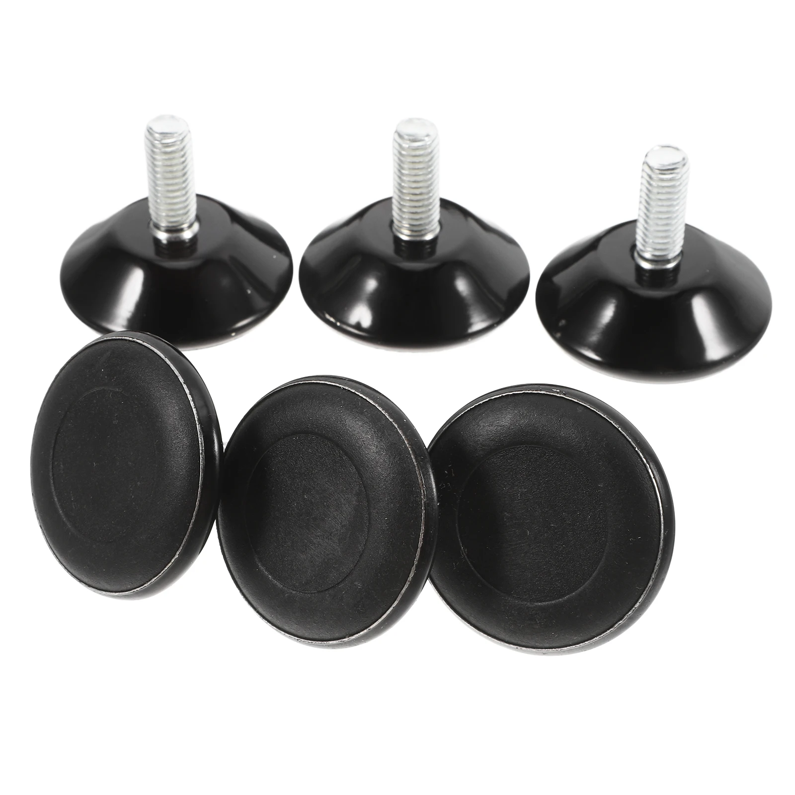 

6pcs Adjustable Furniture Feet Levelers Threaded Design for Chairs Tables Cabinets Desk Stabilizer Protector Plastic