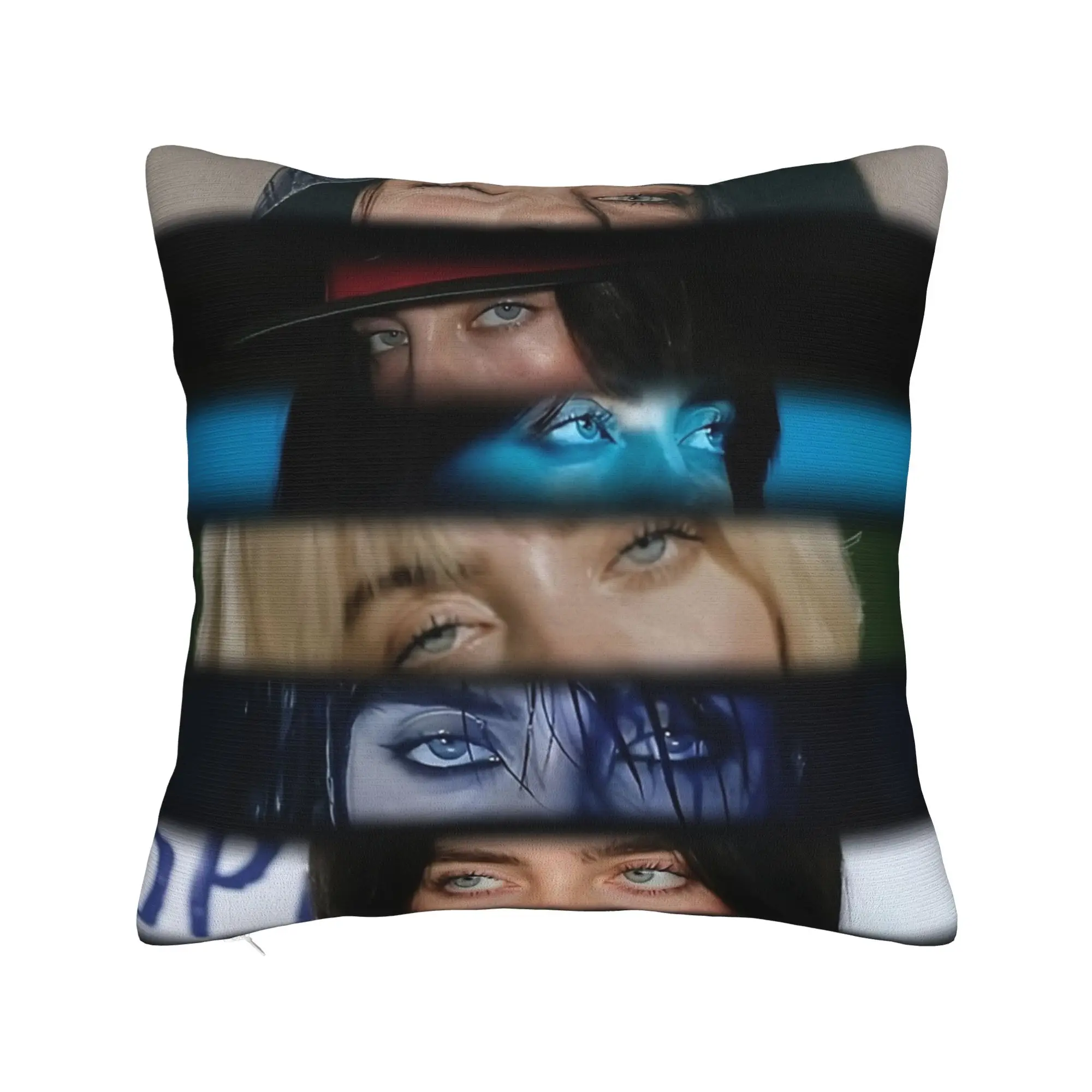 Billies Eilish Ocean Eyes Pillowcase Double-sided Printing Polyester Cushion Cover Decor Pillow Case Cover Seater Zippered 45*45