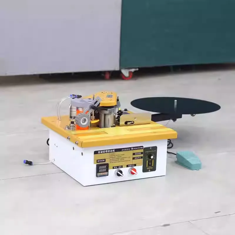 Mini Edge Banding Machine Woodworking Home Decoration Double Side Glue Coating Portable Household Small Self-Breaking Belt