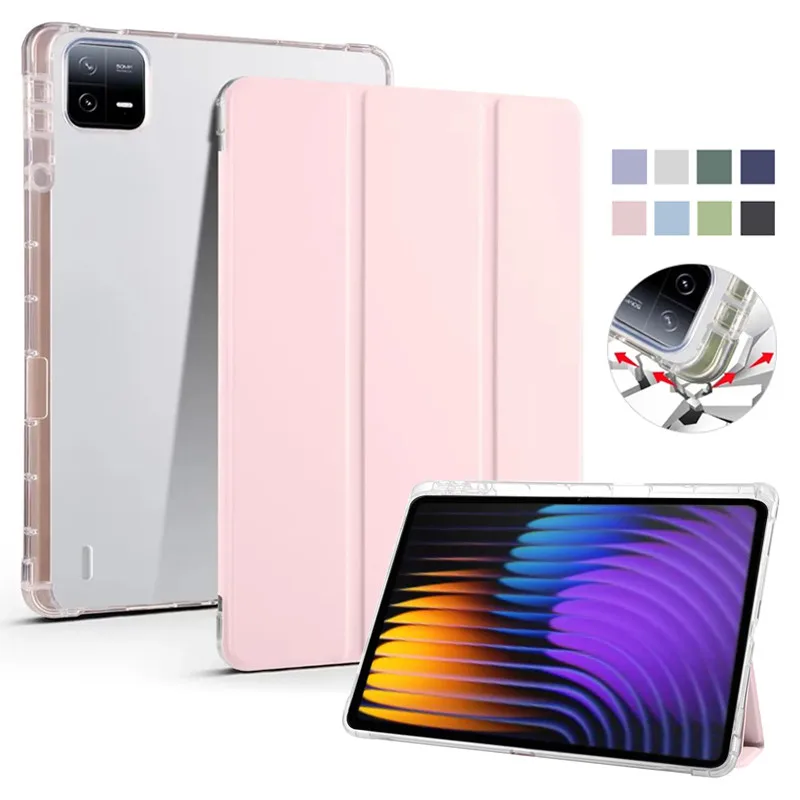 

Мягкий прозрачный смарт-чехол из ТПУ для Xiaomi Pad 7 Ultra, 2025, 14-дюймовый чехол с держателем для карандашей