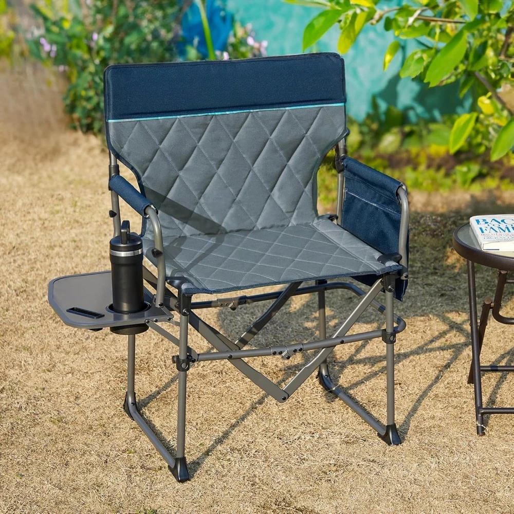 

Beach Chairs ,Portable camping chair with side table and pocket, capable of bearing up to 400 pounds,Beach Chairs .