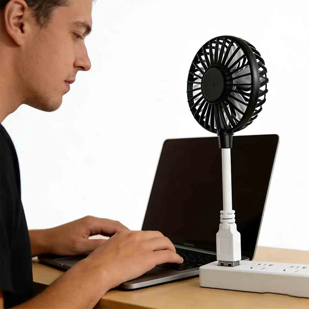 

Беспроводной USB-перезаряжаемый портативный вентилятор с функцией бесшумного охлаждения, мини-вентилятор-пауэрбанк для лета, улицы и путешествий