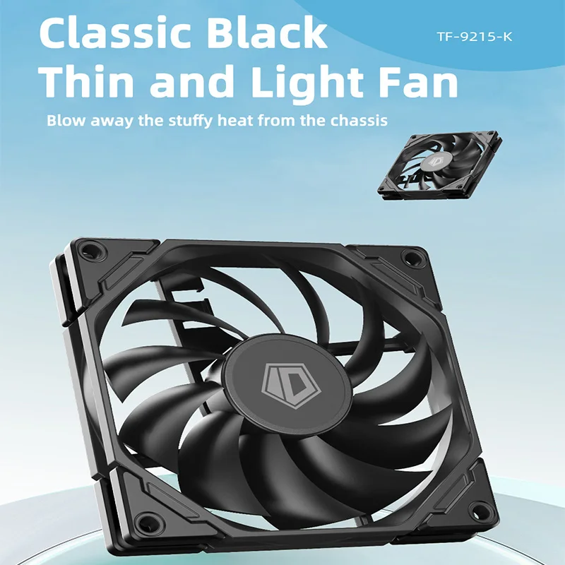 ID-COOLING TF-9215 PC Case Fan 4PIN PWM 9CM Fan 800-2000RPM Hydraulic Bearing Computer Cooling Silent Fan