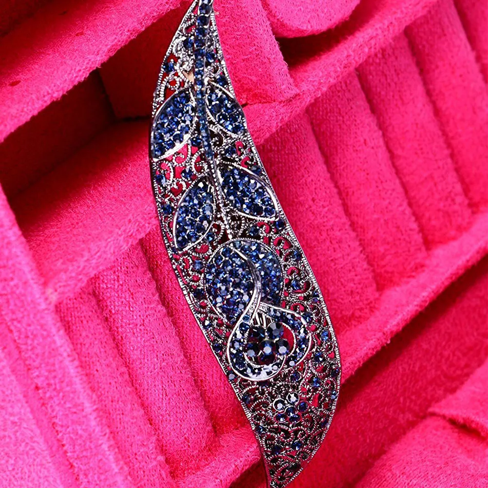 

Pinch Cock Leaf Hair Clip Leaves Clip Leaf Hairpin Crystal Hairpin Crystal Leaf Hairpin