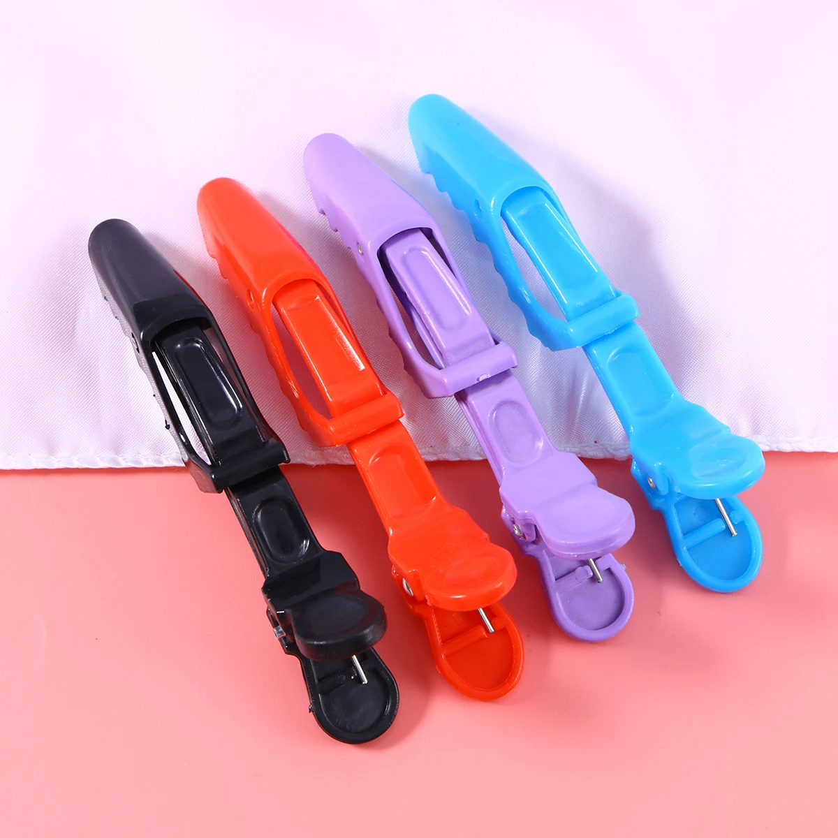 

6 шт., заколки для волос из кожи аллигатора, пластиковые зажимы для салона премиум-класса, секционные заколки для волос, портативные для женщин и девочек