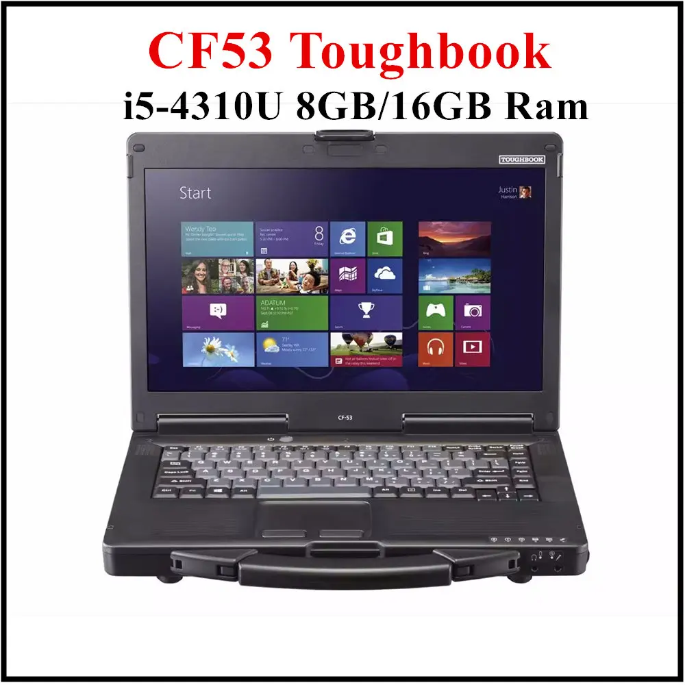 For Panasonic Toughbook CF53 CF-53 Core i5-4310U  8GB Ram with SSD Fully Rugged MK4 for For MB Star Diagnosis C4 C5 C6