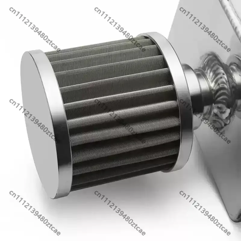 Square Oil Catch Can, Square Welded Oil Tank with Mushroom Air Filter, Oil Gas Separator, Auto Engine Mod Replacement Parts