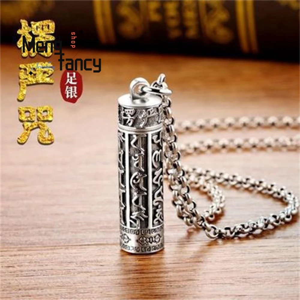 

S925 Sterling Silver Shurangama Mantra Pendant Personalised Trend Charm Exquisite Handicraft Best Selling Luxury Fashion Jewelry