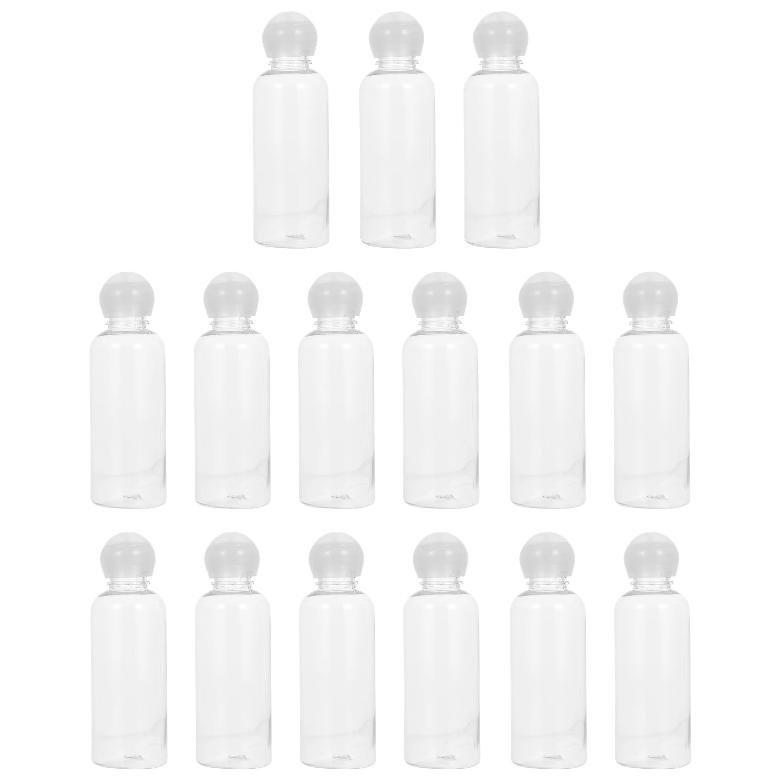 

15 Pcs Mushroom Cap Bottles Plastic Subpackages Travel Shampoo Containers Lightweight Portable Reusable Transparent Lotion