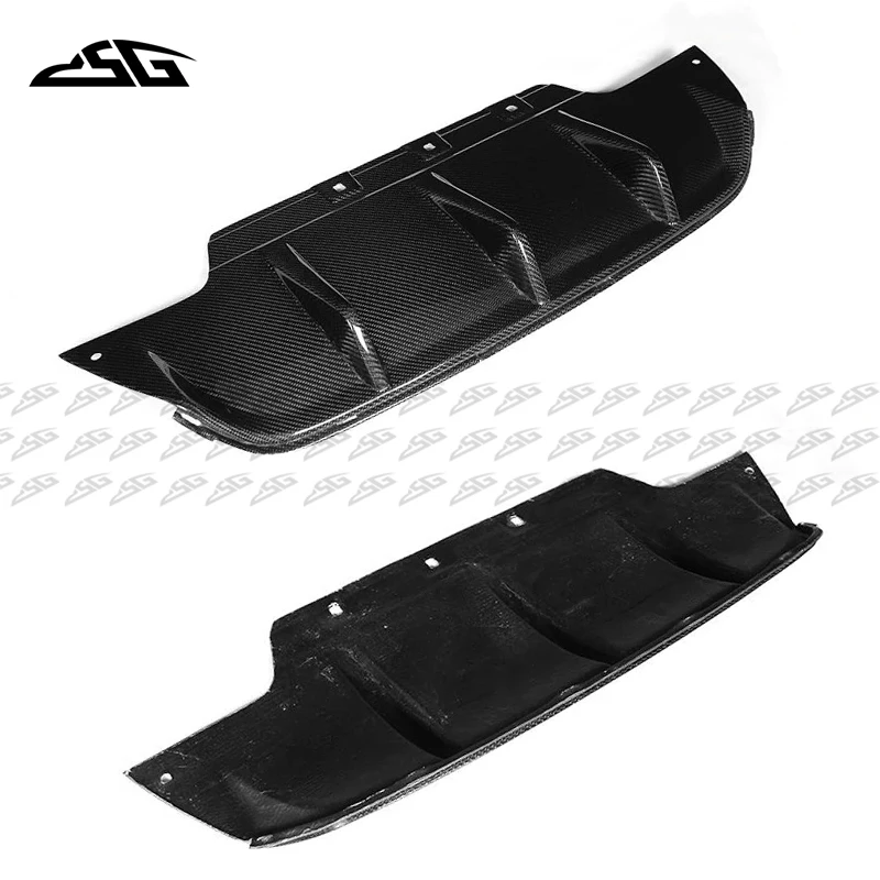 Car Rear Lip Diffuser For BMW 6 Series F06 F12 F13 M6 Sport 2013-2016 Carbon Fiber Rear Bumper Lip Splitter Apron Guard Body Kit