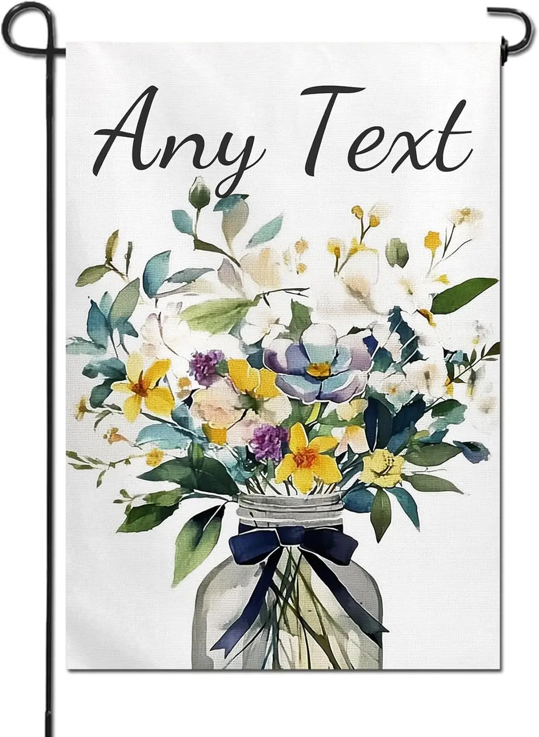 Flower Arranging Custom Garden Flag Double Sided - Personalized Funny Yard Decor with Your Text, Summer Welcome Banner for L hhz