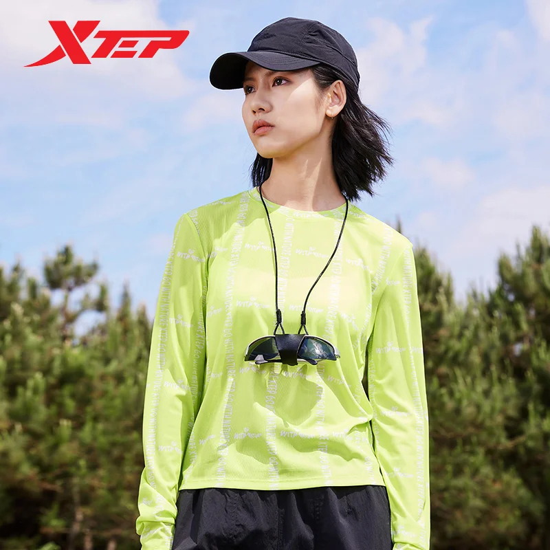 Xtep Long Sleeve Knitted Shirt For Women 2024 Summer Comfortable Women\'s Sweatshirt Everyday Keep Warm Outdoor Tops 876228030088