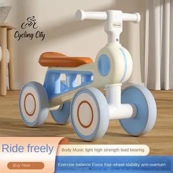 Children&#x27;s balance bike without pedals 1-13 years old toddler scooter 2-Year-Old girl boy child sliding four-wheel roller coaster