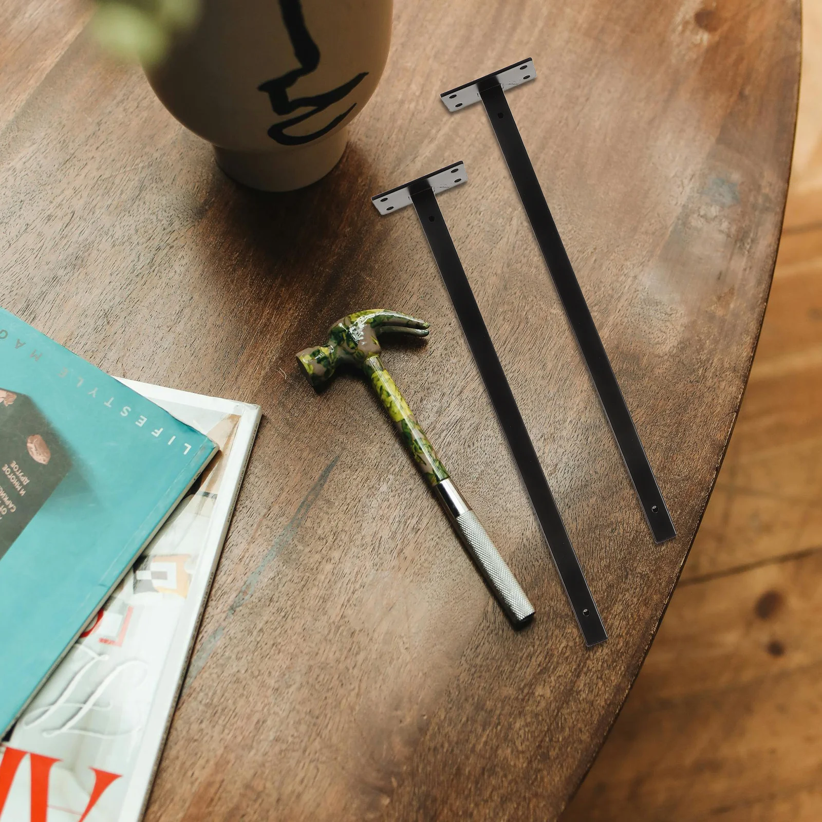 Soportes de estante resistentes a prueba de herrumbre, soporte flotante oculto montado en la pared, decoración del hogar, fácil instalación, soporte de señal colgante, 4 Uds.