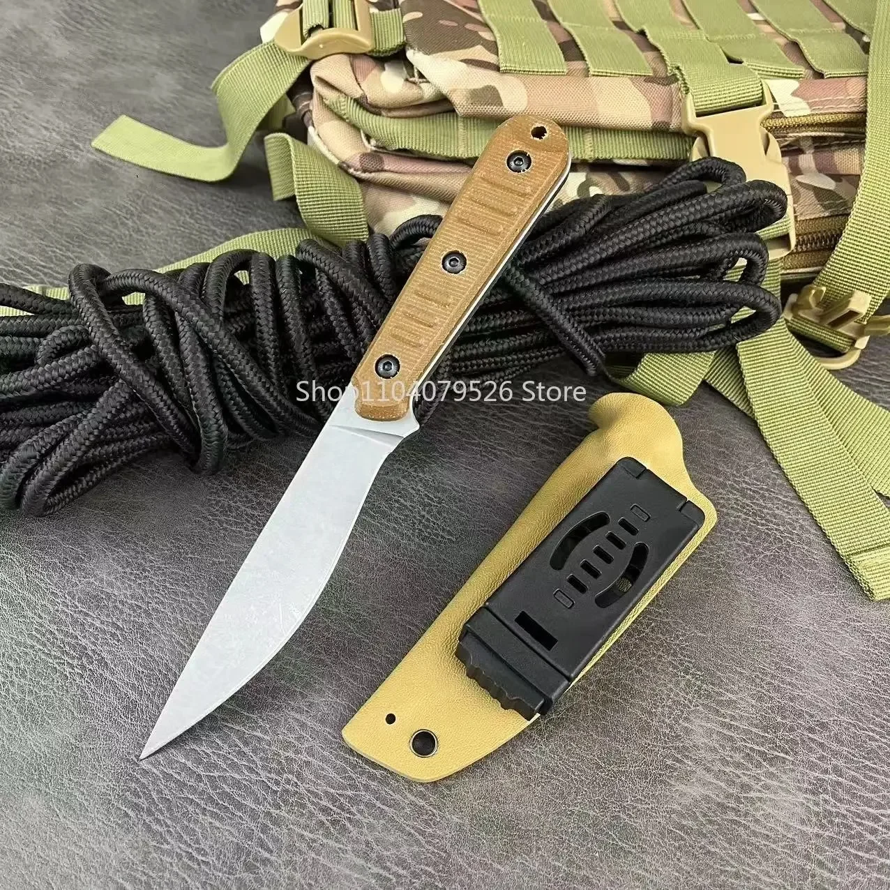 High Hardness Fixed Blade Camping Fishing Knives 8Cr13Mov Steel Outdoor Multifunctional Tools Hiking Trekking Backpacking Tools view 6