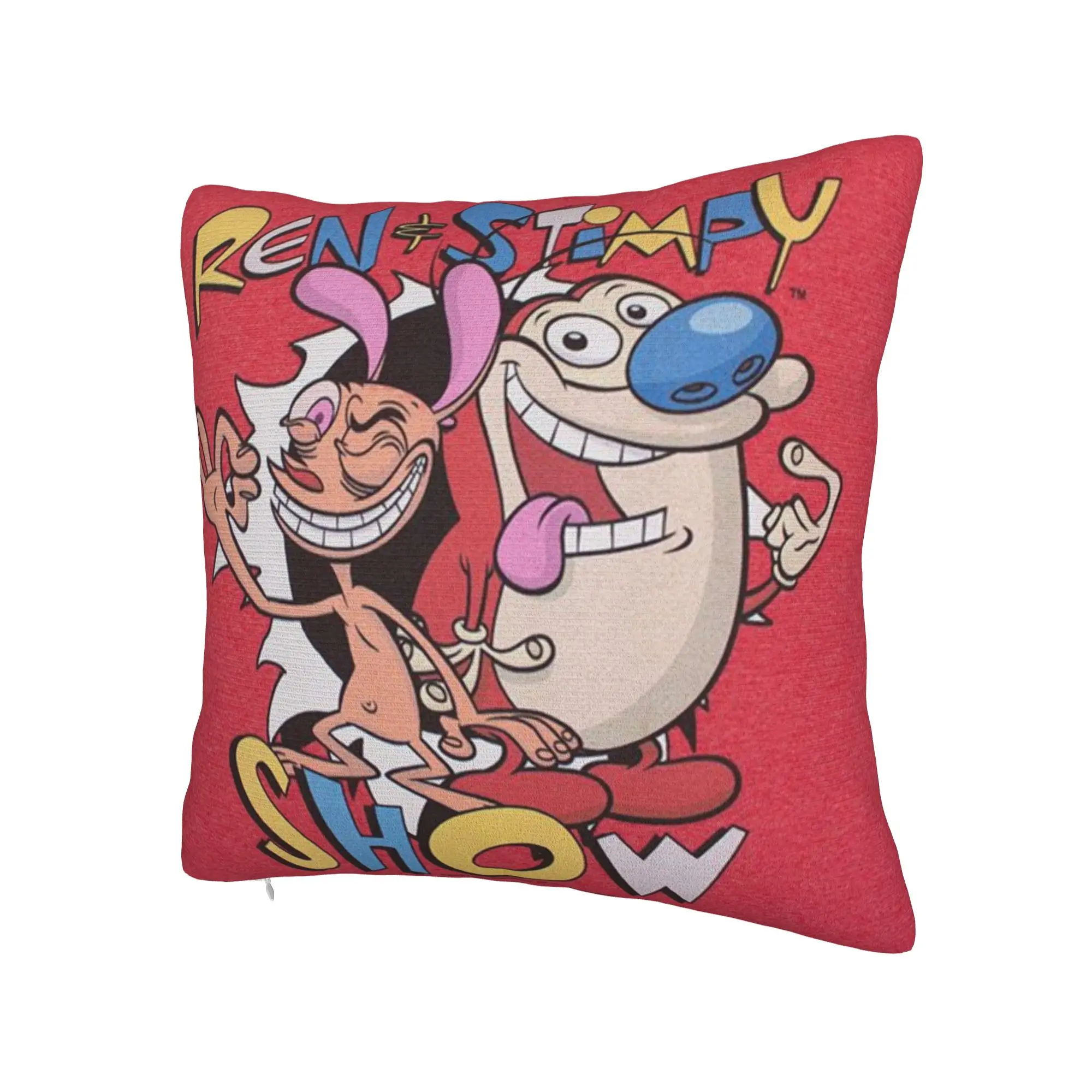 Y2K Home  Duo Rucksack Ren & Stimpy  Decoration Pillowcases Accessories  Pillow Cover Zipper Multi-Size
