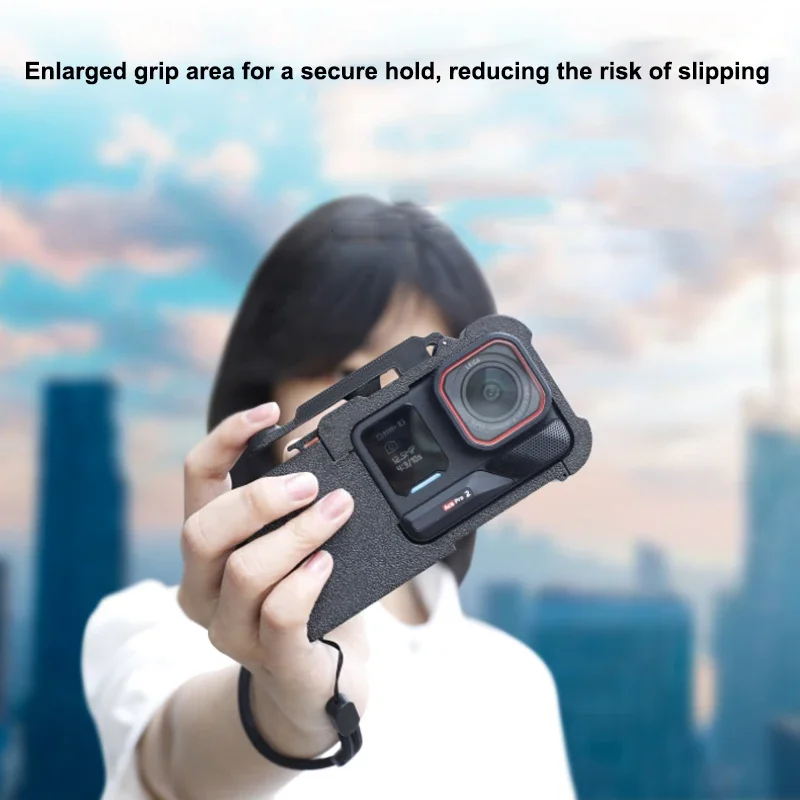 3D printing Street Grip Vlog Holder Combo Camera Grip Holder For insta360 ace Pro 2 Action Camera Grip Camera Accessories