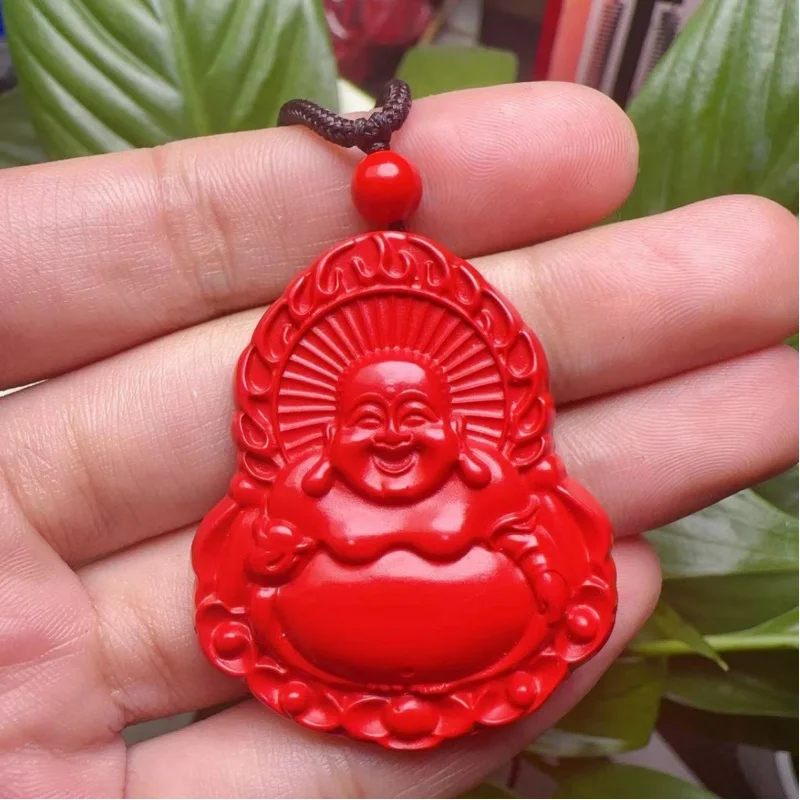 

Exquisite High-Content Emperor Sandstone Double-Sided Big Belly Maitreya Buddha for Safety Pendant Intern