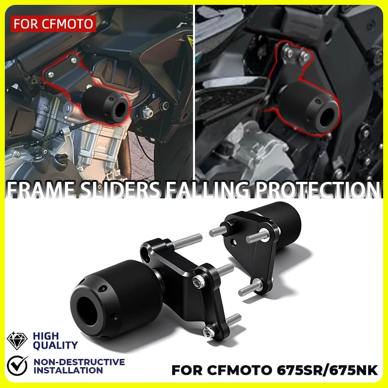 675 NK Accesorios Moto NEW Crash Mushrooms For CFMOTO 675SR 675NK Frame Slider Crash Protector