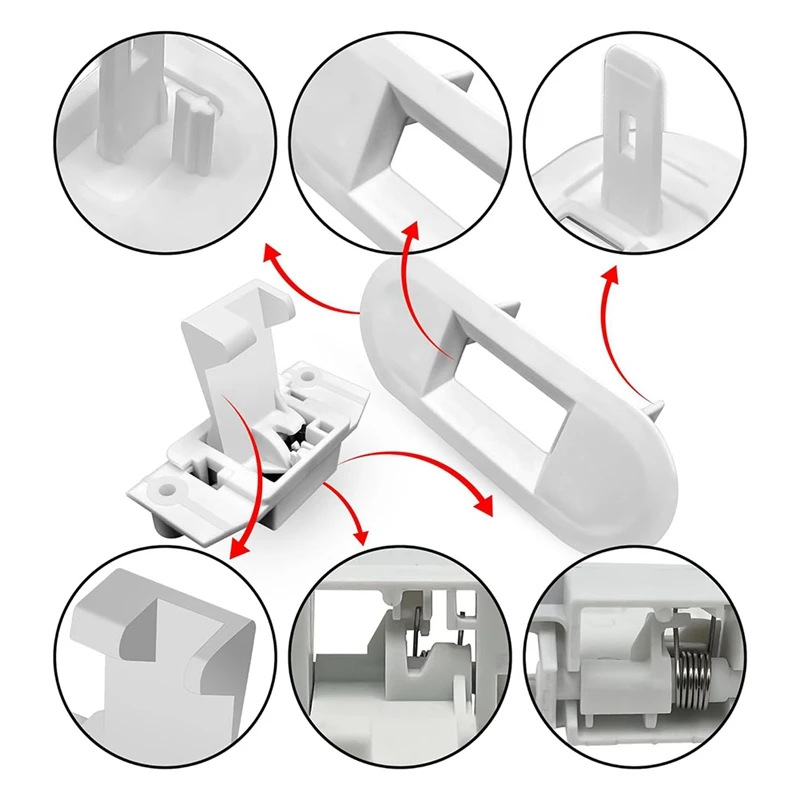 WH02X24399 Washer Lid Lock Strike And WH01X24381 Washer Lid Lock Bezel Compatible For GE/Hotpoint Top Washer Lid Lock