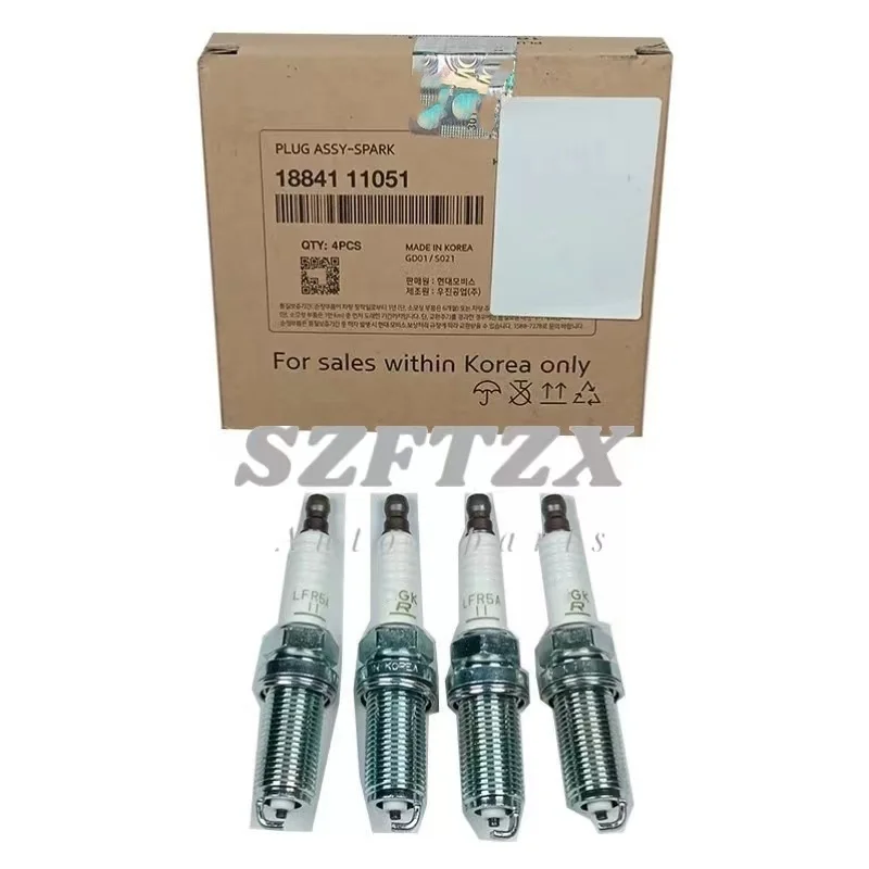 Genuine New 1884111051 18841-11051 Spark Plug 6Pcs For KIA SORENTO HYUNDAI i45 ix35