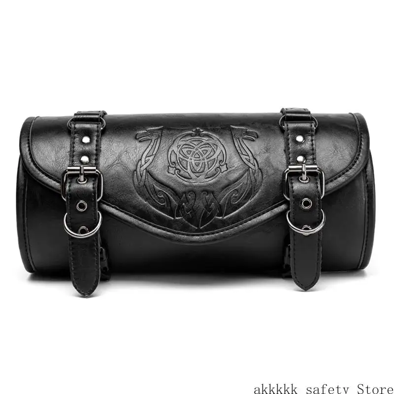 

XXFF Мотоциклетная сумка для инструментов в стиле панк-органайзер на руль из искусственной кожи Водонепроницаемая конструкция
