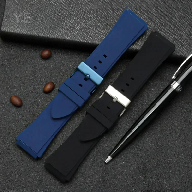 Breathable Odorless Silicone Watchbands for Guess W0247g3 W040g3 W040g7 Solid Stainless Steel Buckle Sports Waterproof Strap22mm