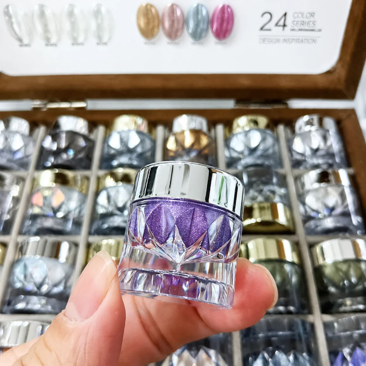 24 Colors Nail Art Set Moonlight Mirror Powder Kit Ultra-Fine Glitter Bright Colorful Nail Art Perfect for All Occasions