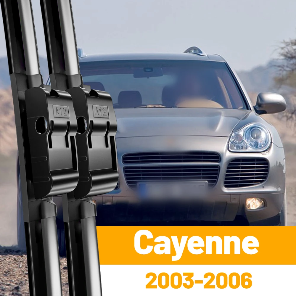Zestaw piór wycieraczek przednich do Porsche Cayenne 2003 2004 2005 2006 Szyba przednia 26"26" Akcesoria