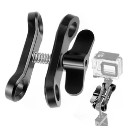 Upgrade Extended Butterfly Clip CNC Aluminum 1inch Ball Head Clamp Diving Waterproof for GoPro Action SLR Underwater Photography