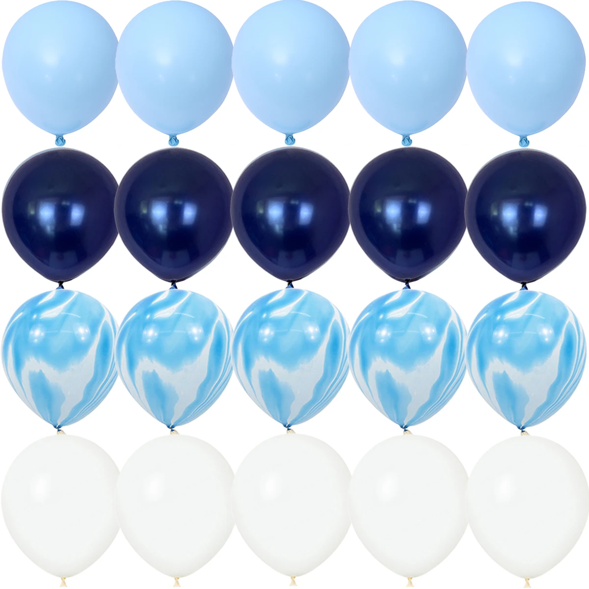 Globos de ágata azul oscuro mate, 20 piezas, revelación de género, boda, día de San Valentín, Baby Shower, cumpleaños, decoraciones para fiestas