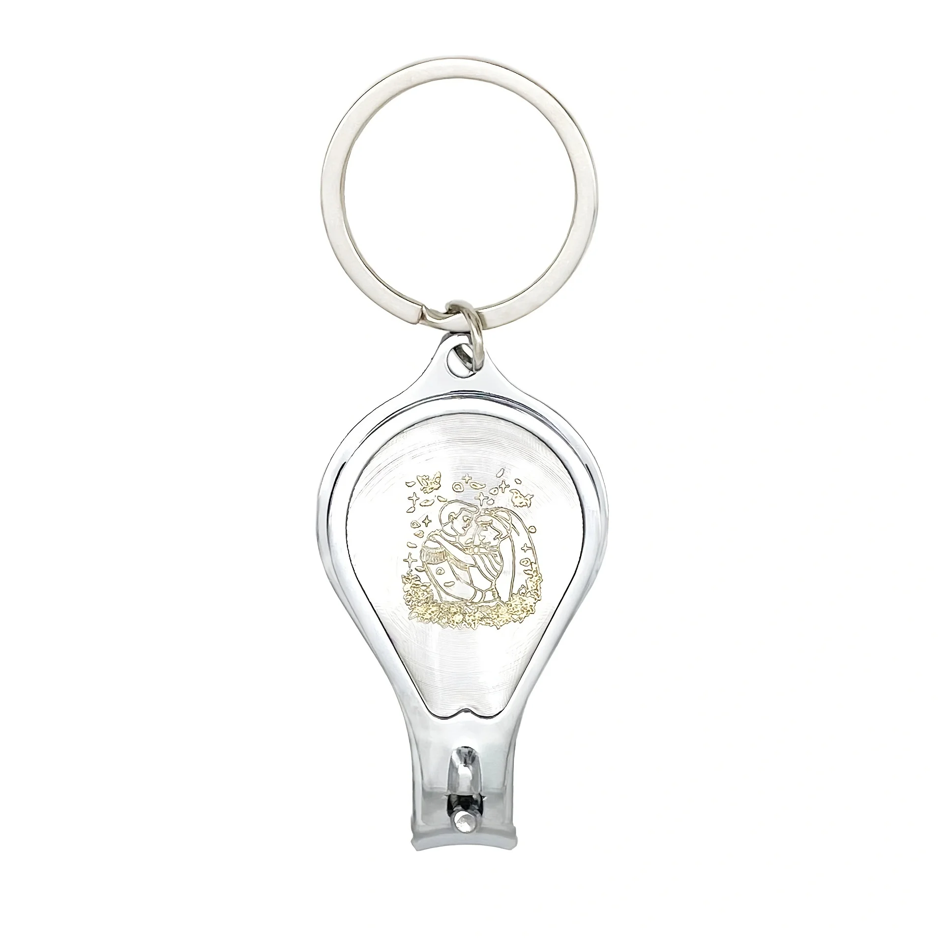 12Pcs Wedding Couple Keychain With Nail Clipper Recuerdos de Nuestra Boda Wedding Guest Gifts Memories Party Favor
