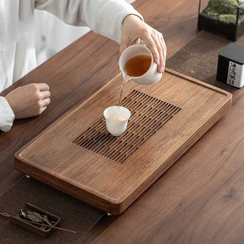 

Rectangle Drainage Tea Tray Luxury Japanese Storage Nordic Plate Tea Tray Trinket Chinese Table Office Plateau Home Decorationgs