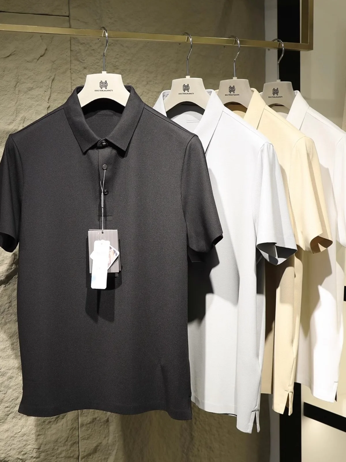 

Мужская футболка Z Series, итальянская роскошь, повседневный деловой стиль, дышащая, легкая в уходе, A738, лето 2024, новинка