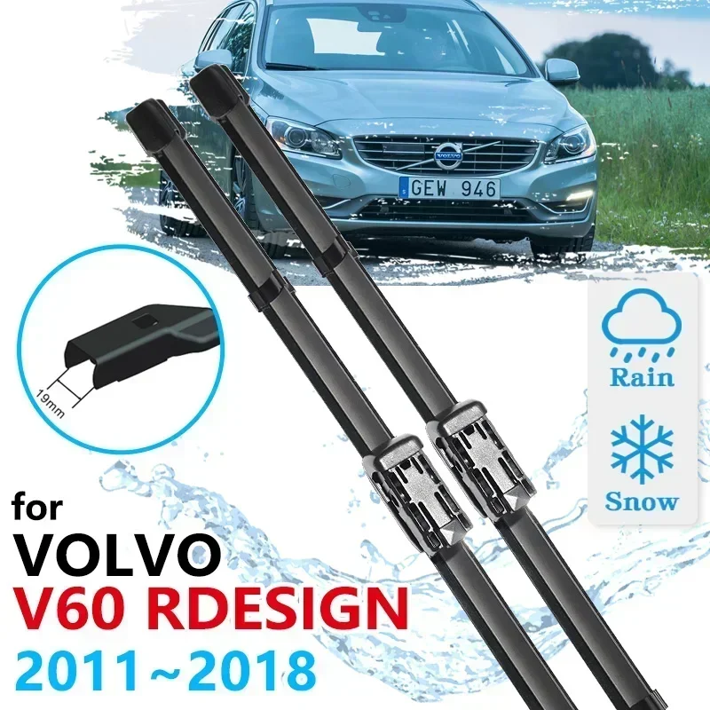 For VOLVO V60 Rdesign 2011 2012 2013 2014 2015 2016 2017 2018 Cleaning Windscreen Windshield Accessories Car Front Wiper Blade