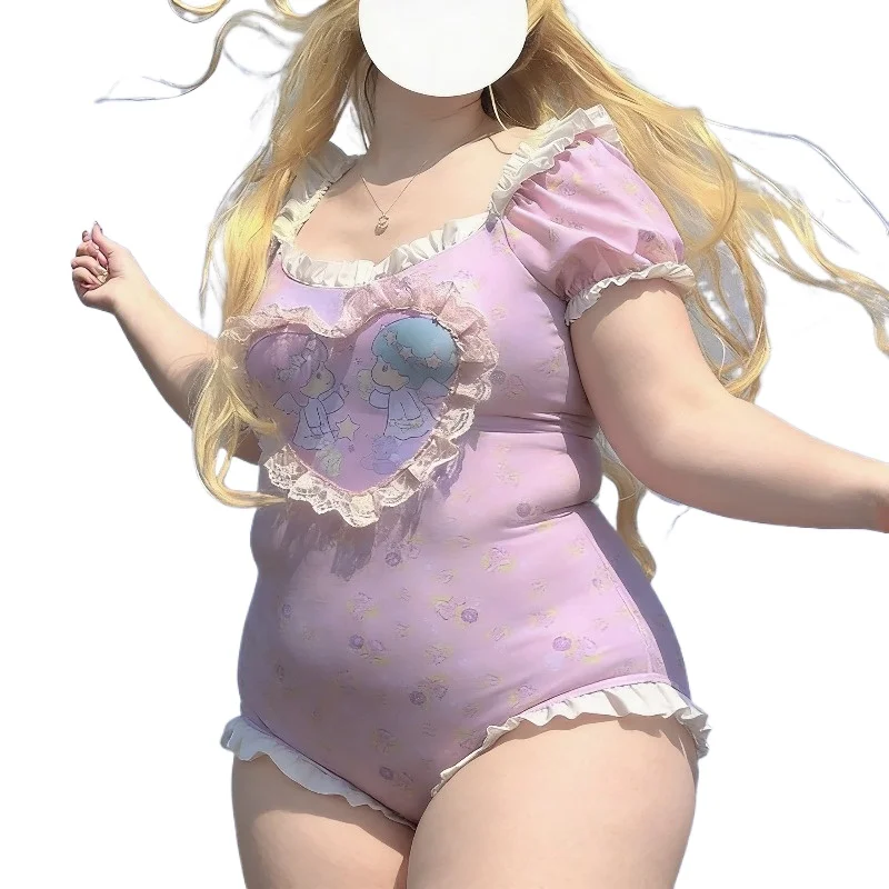 

Сексуальное боди-белье больших размеров для женщин, цельный купальник в стиле Лолита, аниме-бикини, кавайный костюм