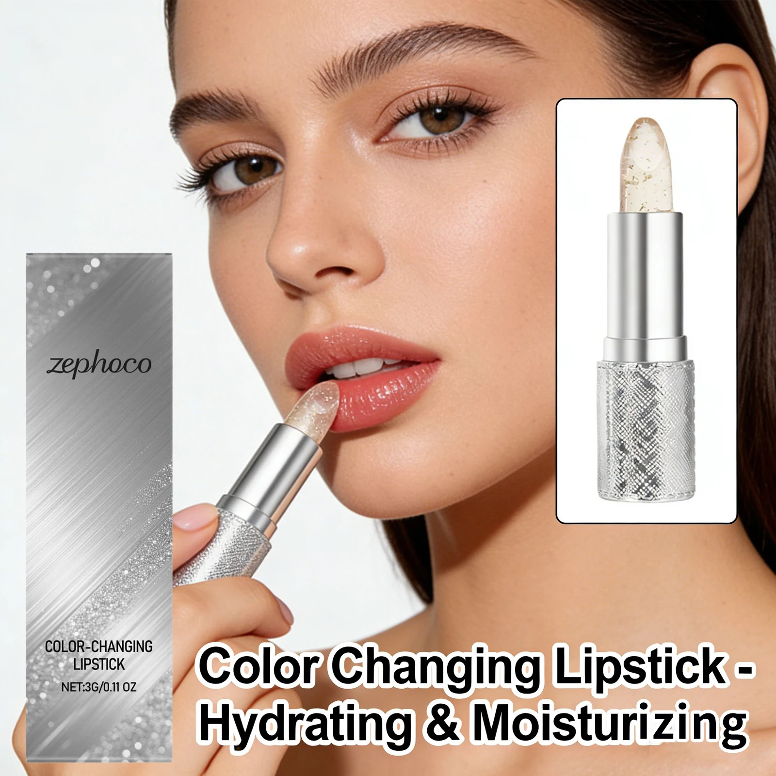 Kleur Veranderende Lippenstift voor Vrouwen Goud Kristal Lippenbalsem Langdurige niet-plakkerige Cup Voorkomen Droogheid Kraken Glans Lipgloss 3g