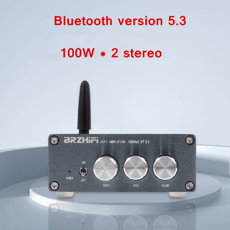 Цифровой аудиоусилитель DC12-24V 100W * 2 HiFi Mini Bluetooth 5,3 TPA3116 Stereo Class D с регулировкой басов и высоких частот