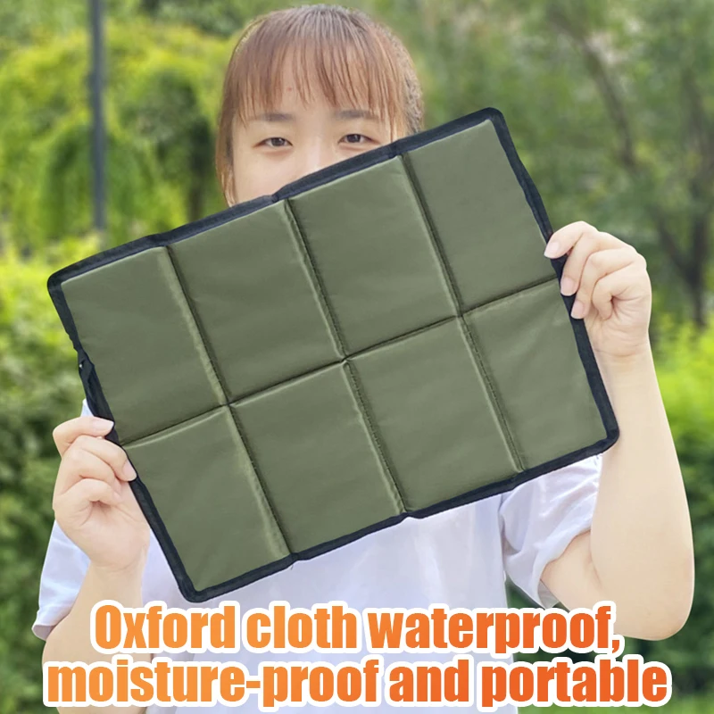 Portable Folding Camping Mat Foam Sitting Pad Waterproof Oxford Cloth Beach Mat Prevent Dirty Hiking Small Picnic Seat Outdoor