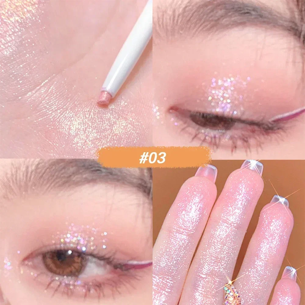 Brighten Sparkling Eye Highlighter Eyeliner Pen Matte Pearlescent Smooth Quick Drying Eyeshadow Pen Eyes Beauty Makeup Cosmetics