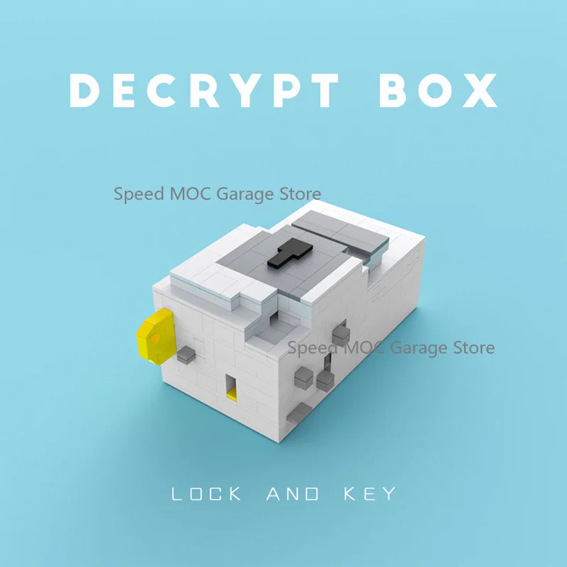 Mechanical Puzzle Lock Decryption Box MOC Brick Set Brain Teaser Interlocking Secret Box Educational Building Blocks Fidget Toy