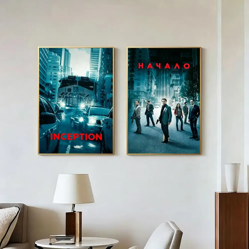 Movie Dream Popular Inception Poster Peel And Stick Wall Art Self Adhesive PP Waterproof Wall Decor Living Room Bedroom Gift