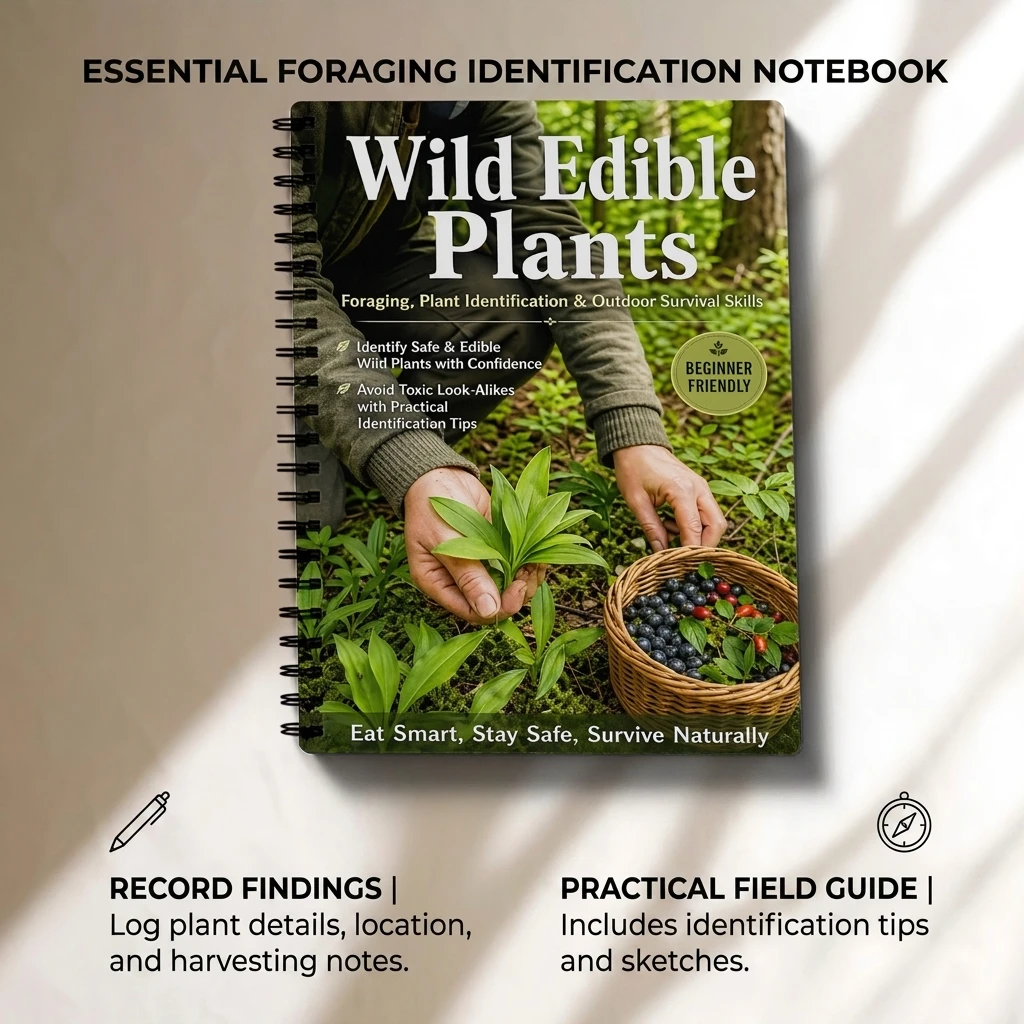 Waterproof Field Notebook Durable for Nature Exploration Foraging Journal Wild Edible Plant Identification Botany Guide