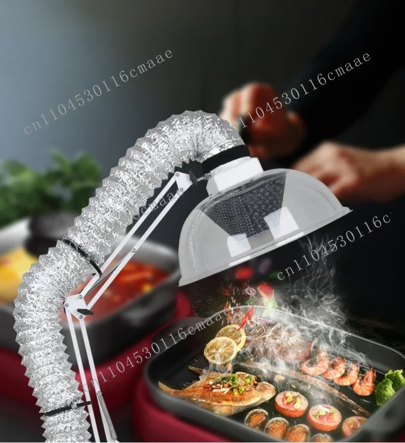 المنزل الشواء مروحة عادم الدخان داخلي هوتبوت مروحة عادم الدخان في الهواء الطلق الشواء معدات الذراع القابلة للطي