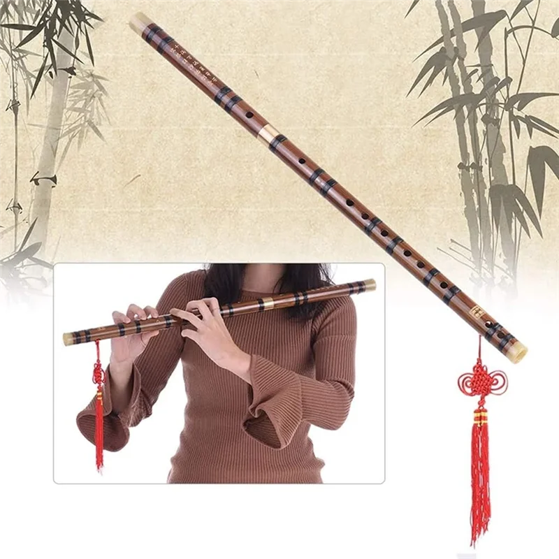 AA67-D Flute Bamboo Flute Dizi Handmade Chinese Flute Music Instrument Professional Flute Musicians' Use