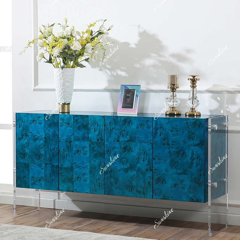 

Modern simple decorative cabinet light luxury porch cabinet foyer entry door shoe cabinet acrylic bird's eye wood